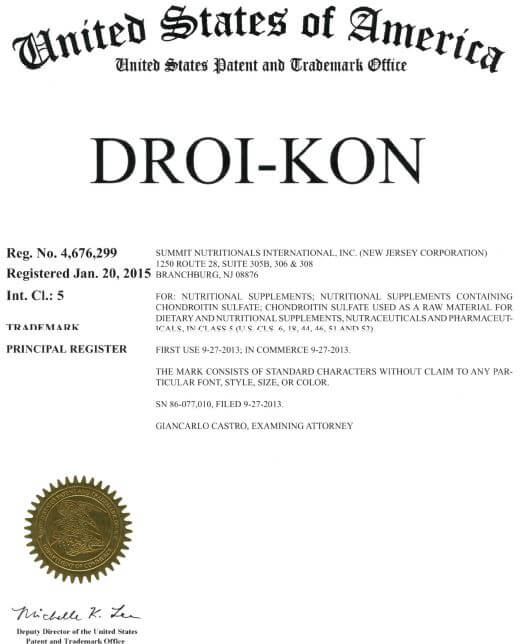 Summit Nutritionals International - Droi-Kon Trademark